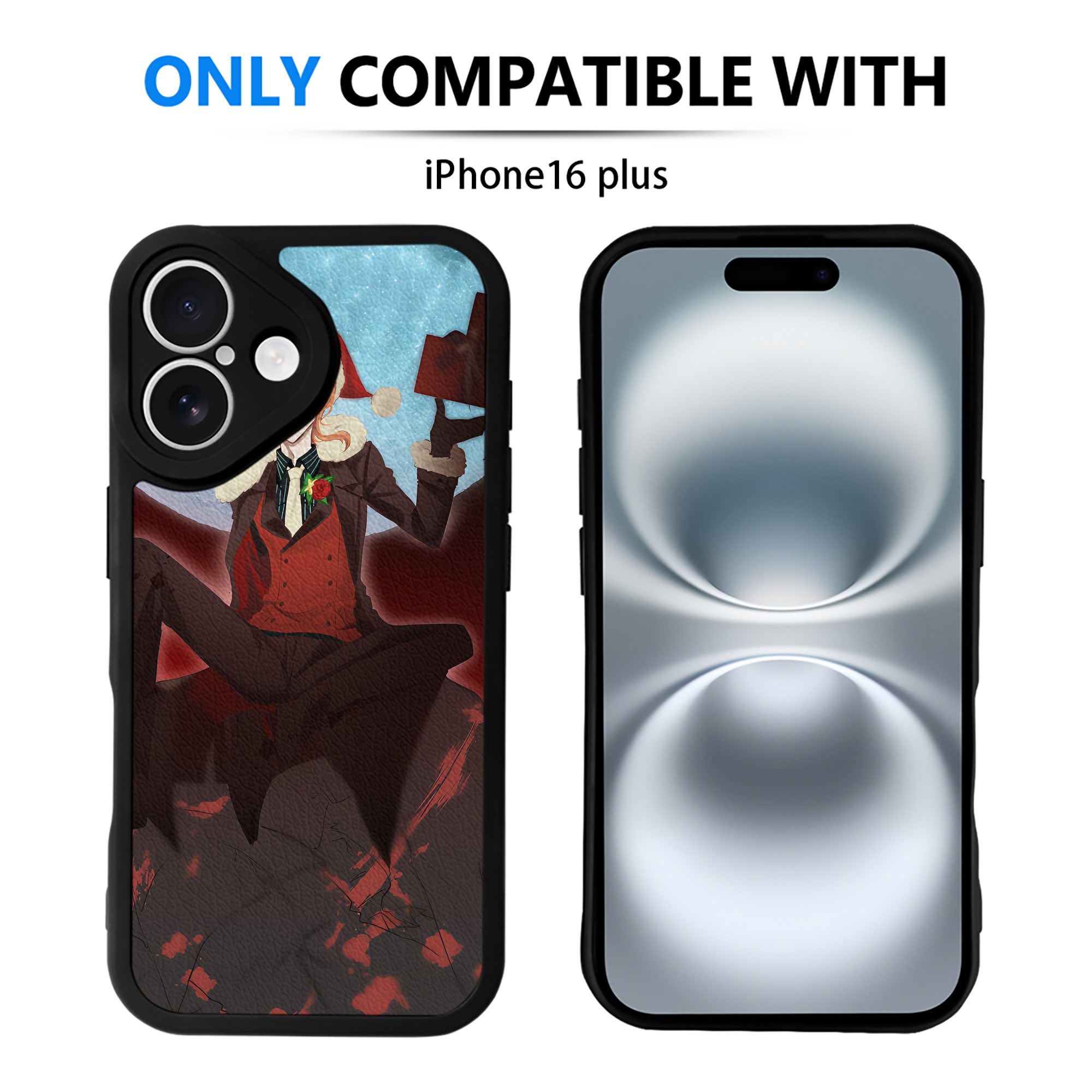 （画像用） 文豪ストレイドッグス Bungo Stray Dogs 【iPhone 16シリーズ対応】シリコンスマホケース（レザー調） 材質：シリコン